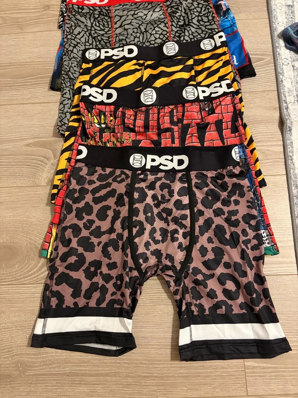 PSD lot of 7 pairs of Men’s Leopard Print Boxer Briefs